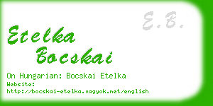 etelka bocskai business card